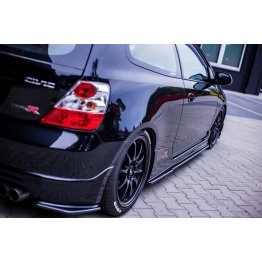 Накладки сплиттеры на пороги на Honda Civic VII Type R / Type S